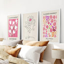 Keith Haring & Matisse Pink Set of 3 Prints by Wall Art Set