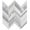 MSI Harlow Chevron Glass Stone Metal Blend Mosaic Tile 12"x12"
