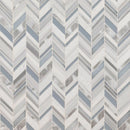 MSI Harlow Chevron Glass Stone Metal Blend Mosaic Tile 12"x12"
