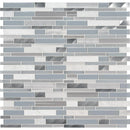 MSI Harlow Interlocking Glass Stone Metal Blend Mosaic Tile 12"x12"