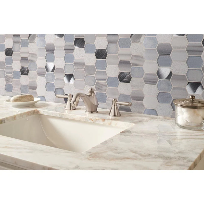 MSI Harlow Picket Glass Stone Metal Blend Mosaic Tile 11.5"x12.4"