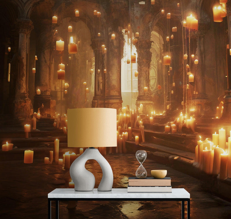 Floating Candles /  Great Hall Room Wallpaper /  Wizardly World Wall Mural.