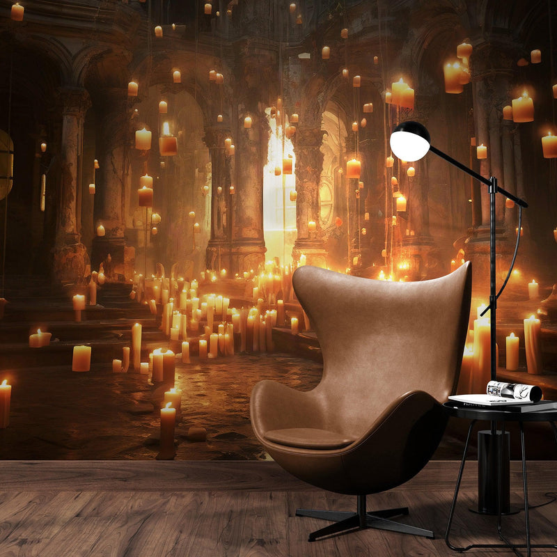 Floating Candles /  Great Hall Room Wallpaper /  Wizardly World Wall Mural.