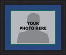 NHL Hockey Photo Picture Frame Kit - Hartford Whalers (Blue Matting, Green Trim) by Dynasty Sports & Framing