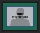 NHL Hockey Photo Picture Frame Kit - Hartford Whalers (Green Matting, Blue Trim) by Dynasty Sports & Framing