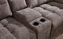 Haven Gunmetal 7-Piece Sleeper Sectional with Sliding Seats and Storage by Ornate Furniture