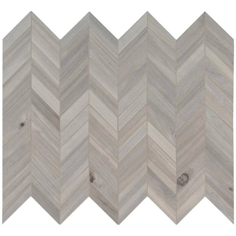 MSI Havenwood Platinum Chevron Mosaic Porcelain Wall and Floor Tile