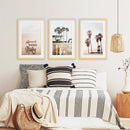 Boho Style Coastal Wall Decor. Good Vibes, Palm Trees, Surf by Wall Art Set