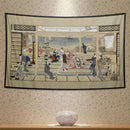 GobekUsa Geisha Kanagawa Print Wall Hanging for Bohemian Home Decor & Yoga Mat