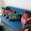GobekUsa Leopard Cheetah Wildlife Animals Print Tassels Throw Pillow Cover - Couch Sofa