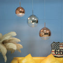 GobekUsa Glass Ball Electroplate LED Pendant Light for Kitchen Living Room Bedroom