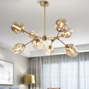 GobekUsa Glass Chandelier: Nordic LED Pendant Lighting for Home Decor & Restaurant Dining