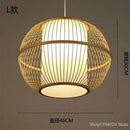 GobekUsa Japanese Bamboo Chandelier Lights for Bedroom Living Room Tea Room Zen Lamps