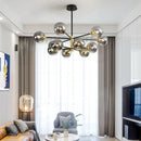 GobekUsa Glass Ball LED Chandelier - Modern Indoor Lighting Fixtures for Living Room & Bedroom