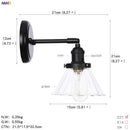 GobekUsa Glass Ball Wall Light Switch Hallway Bathroom Mirror Stair Black Wall Sconce