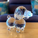 GobekUsa Crystal Dog Figurine: Cut Glass Paperweight Ornament Statue, Kids Animal Gift