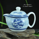 GobekUsa Ceramic Kung Fu Teapot with Dragon Design 350ml - Handmade Porcelain Tea Pot