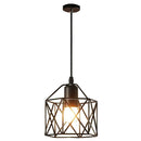 GobekUsa Black Metal Chandelier with E27 Edison Bulb Socket for Kitchen, Restaurant, Cafe