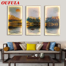 GobekUsa Landscape Painting LED Wall Sconces Suite