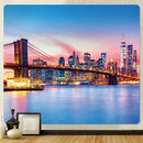 GobekUsa City View Tapestry: Bohemian Psychedelic Wall Hanging for Home Decor
