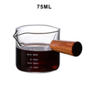 GobekUsa Glass Espresso Milk Jug With Handle: Heat-resisting, Double/Single Mouth, Glass Scale Measure Mugs