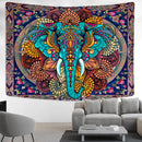 GobekUsa Elephant Mandala Tapestry Wall Hanging for Psychedelic Hippie Home Decor