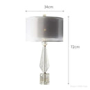 GobekUsa Crystal Table Lamp - Modern Luxe Art Deco Lighting for Living Room, Bedroom, Bedside