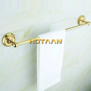 GobekUsa Brass Bathroom Accessories Set, Gold Finish, 6-Piece Set