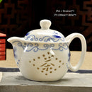 GobekUsa Ceramic Kung Fu Teapot with Dragon Design 350ml - Handmade Porcelain Tea Pot