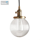 GobekUsa Clear Glass Globe Pendant Lights E27 Hanglamp for Living Room Loft