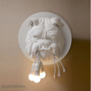 GobekUsa Bulldog Resin Wall Lamp: Nordic Animal LED Wall Sconce for Living Room, Bedroom, Study