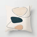 GobekUsa Geometric Stitch Print Pillow Cover - Modern Minimalist Office Cushion