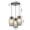 GobekUsa Iron 3-Light Chandelier Pendant for Living Room Kitchen Restaurant