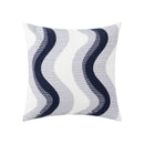 GobekUsa Blue Floral Geometric Embroidery Cushion Cover 45x45cm for a Cozy Home