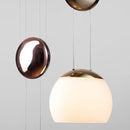 GobekUsa JOJO Modern LED Glass Pendant Lamp, Adjustable Height, Gold Nightstand Light