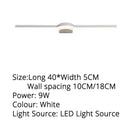 GobekUsa LED Mirror Wall Sconces for Bathroom Dressing Table, Kitchen - 80cm, 60cm, 40cm