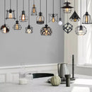 GobekUsa Industrial Nordic Cage Pendant Light, Black Iron Retro Loft Hanging Lamp