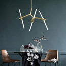 GobekUsa Gold LED Chandelier: Modern Nordic Lighting Fixture for Indoor Decor.