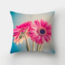 GobekUsa Butterfly Flower Pillow Case: Colorful Animal Landscape Sofa Cushion Cover