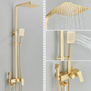GobekUsa Gold Wall Mounted Bathroom Shower System Kit with 4-way Mixer