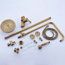 GobekUsa Antique Brass Shower Set with Handshower, Rainfall Tap Crane