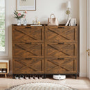 Wooden Shoe Storage Cabinet with Barn Door Flip-Top — Dark Brown
