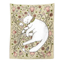 GobekUsa Cat Botanical Flower Wall Tapestry for Living Room Bedroom Home Decor