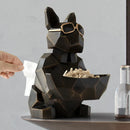 GobekUsa Cool Dog Tissue Box Holder with Storage Box Home Office Decor Dog Figurine