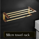 GobekUsa Bathroom Hardware Set: Towel Rack, Slippers Rack, Toilet Paper Rack - Space Aluminum