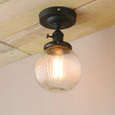 GobekUsa Glass Globe Semi Flush Mount Ceiling Light Fixture