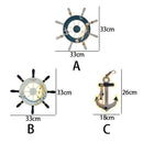 GobekUsa Kids LED Ship Rudder Wall Light - Mediterranean Decor Ocean Theme