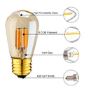GobekUsa LED Filament Bulb 3W ST45 Gold Dimmable E26 E27 2200K Indoor Decorative