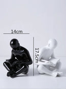 GobekUsa Creative Ceramics Sculpture for Modern Desktop Bookcase Decor and Home Craft Decoration