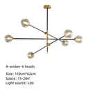 GobekUsa Geometric Glass Ball Chandelier: Post-modern LED Pendant Lights for Stylish Decor